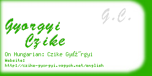 gyorgyi czike business card